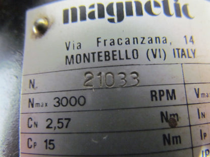 Rover/Magnetic 21033 DC Servo Motor from rover CNC router 3000 RPM Max Biesse