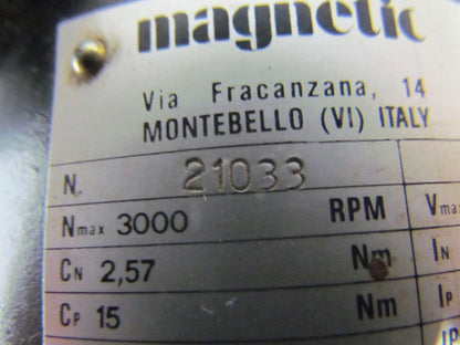 Rover/Magnetic 21033 DC Servo Motor from rover CNC router 3000 RPM Max Biesse