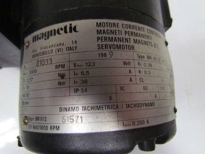 Rover/Magnetic 21033 DC Servo Motor from rover CNC router 3000 RPM Max Biesse