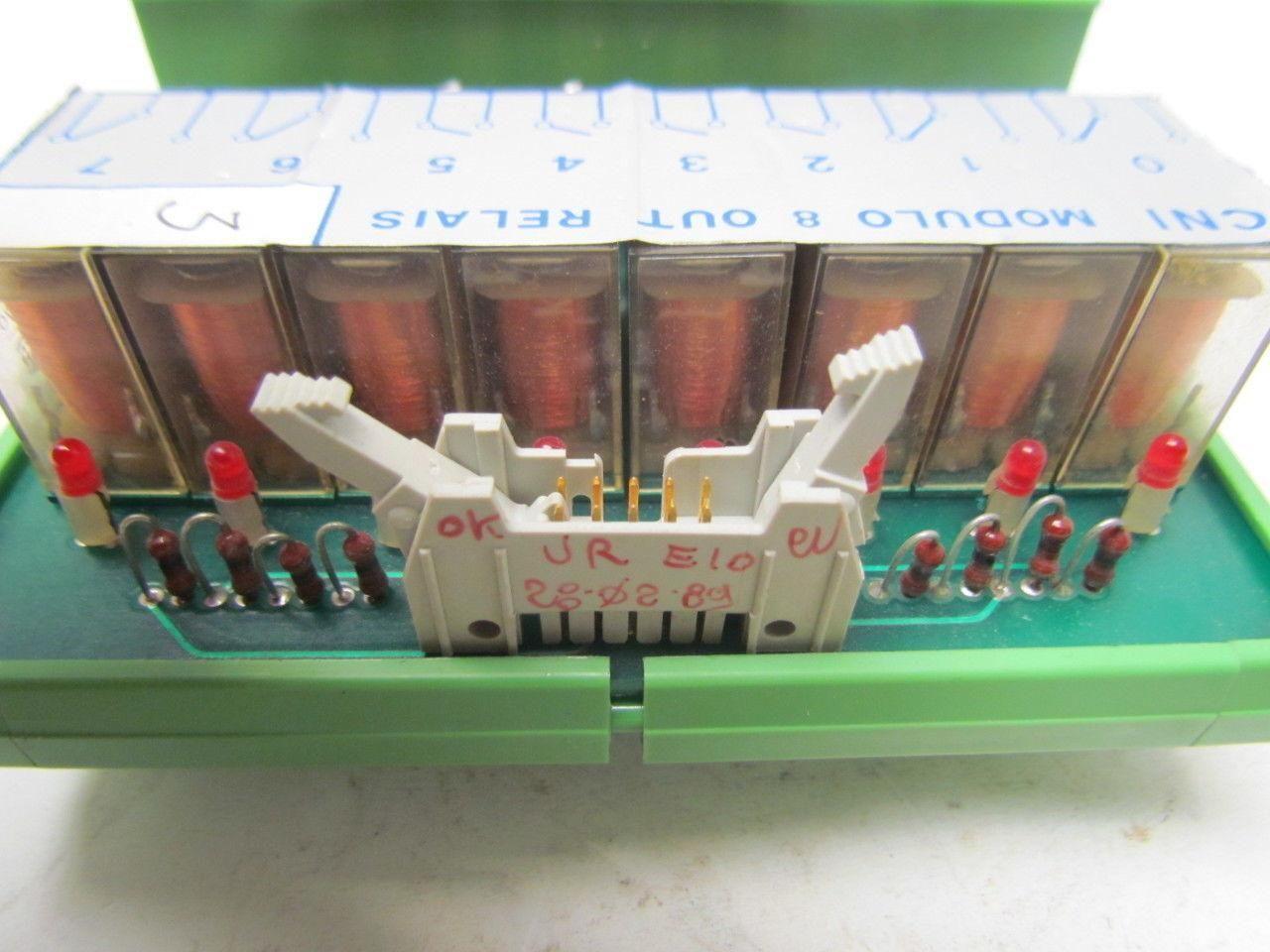 Biesse Rover CNI UR-EIO S526 D 8 output relay module w/base Lot of 1