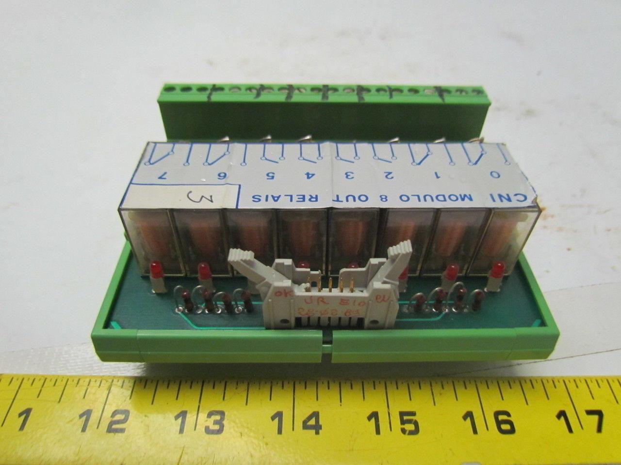 Biesse Rover CNI UR-EIO S526 D 8 output relay module w/base Lot of 1
