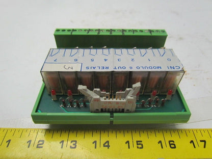 Biesse Rover CNI UR-EIO S526 D 8 output relay module w/base Lot of 1