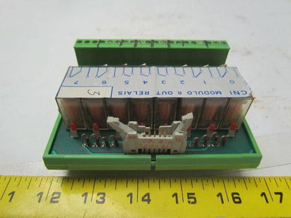 Biesse Rover CNI UR-EIO S526 D 8 output relay module w/base Lot of 1