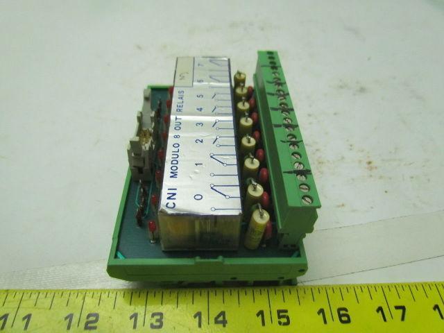 Biesse Rover CNI UR-EIO S526 D 8 output relay module w/base Lot of 1