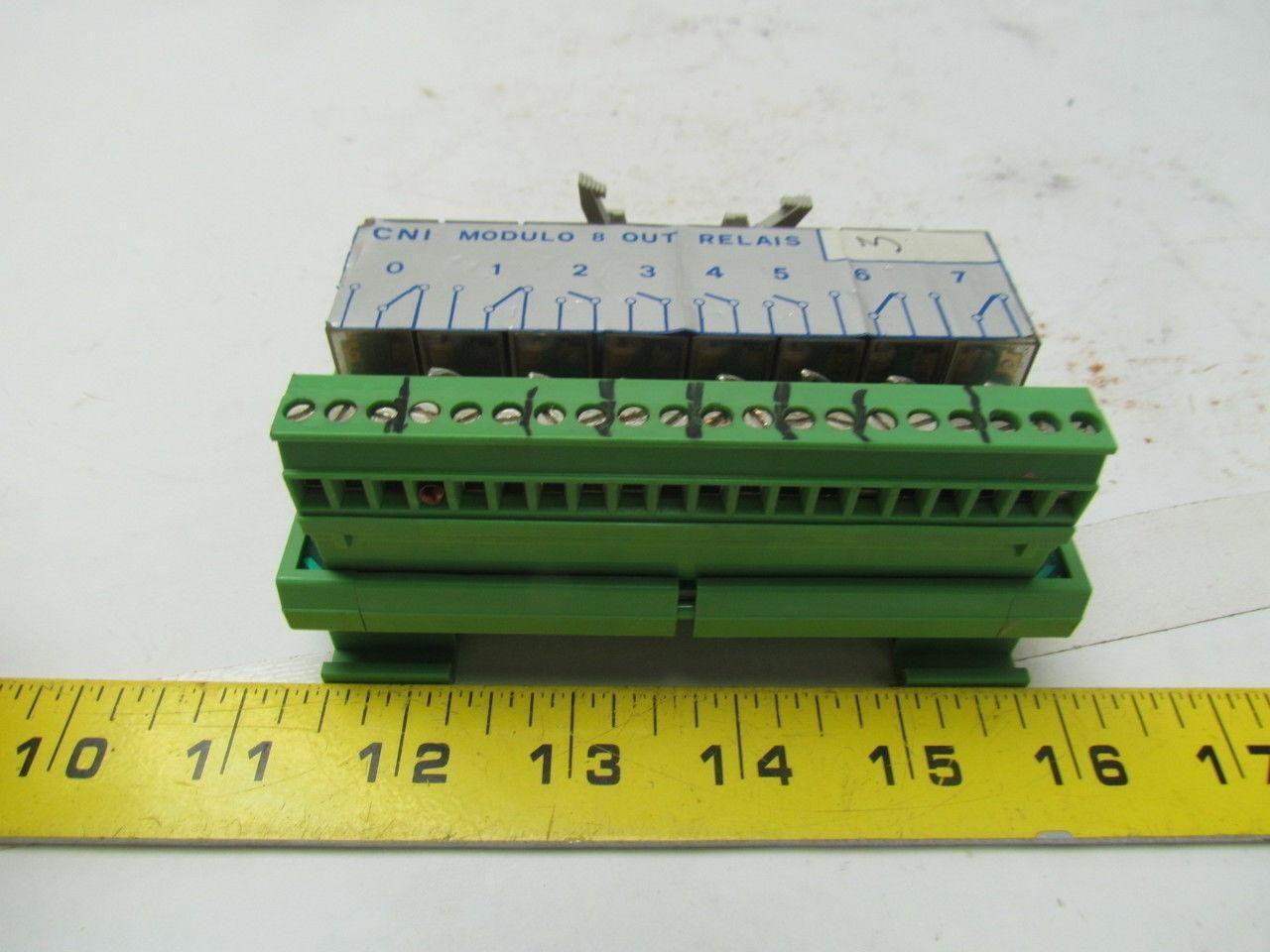 Biesse Rover CNI UR-EIO S526 D 8 output relay module w/base Lot of 1