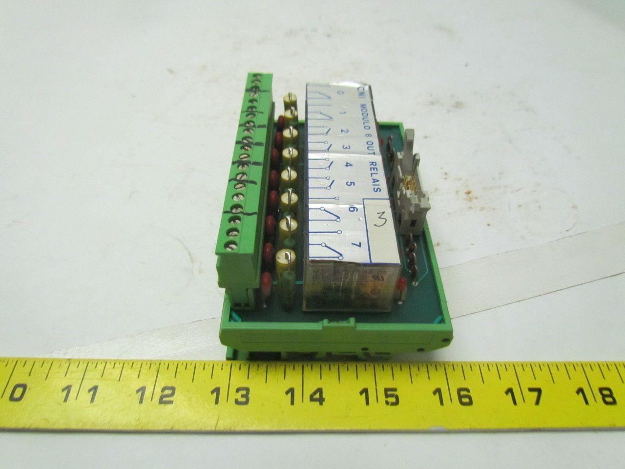 Biesse Rover CNI UR-EIO S526 D 8 output relay module w/base Lot of 1