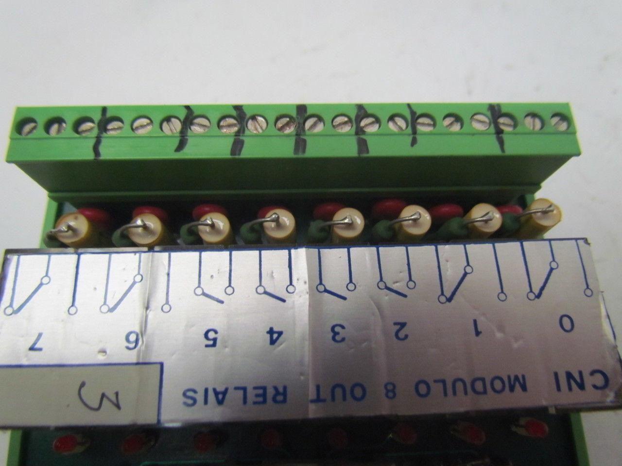 Biesse Rover CNI UR-EIO S526 D 8 output relay module w/base Lot of 1