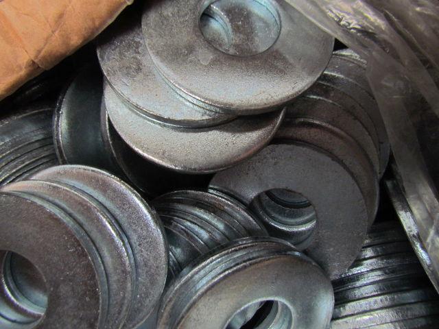 2-1/4" OD Flat washer 1"ID 1/8" thick galvinized lot of 43Lbs