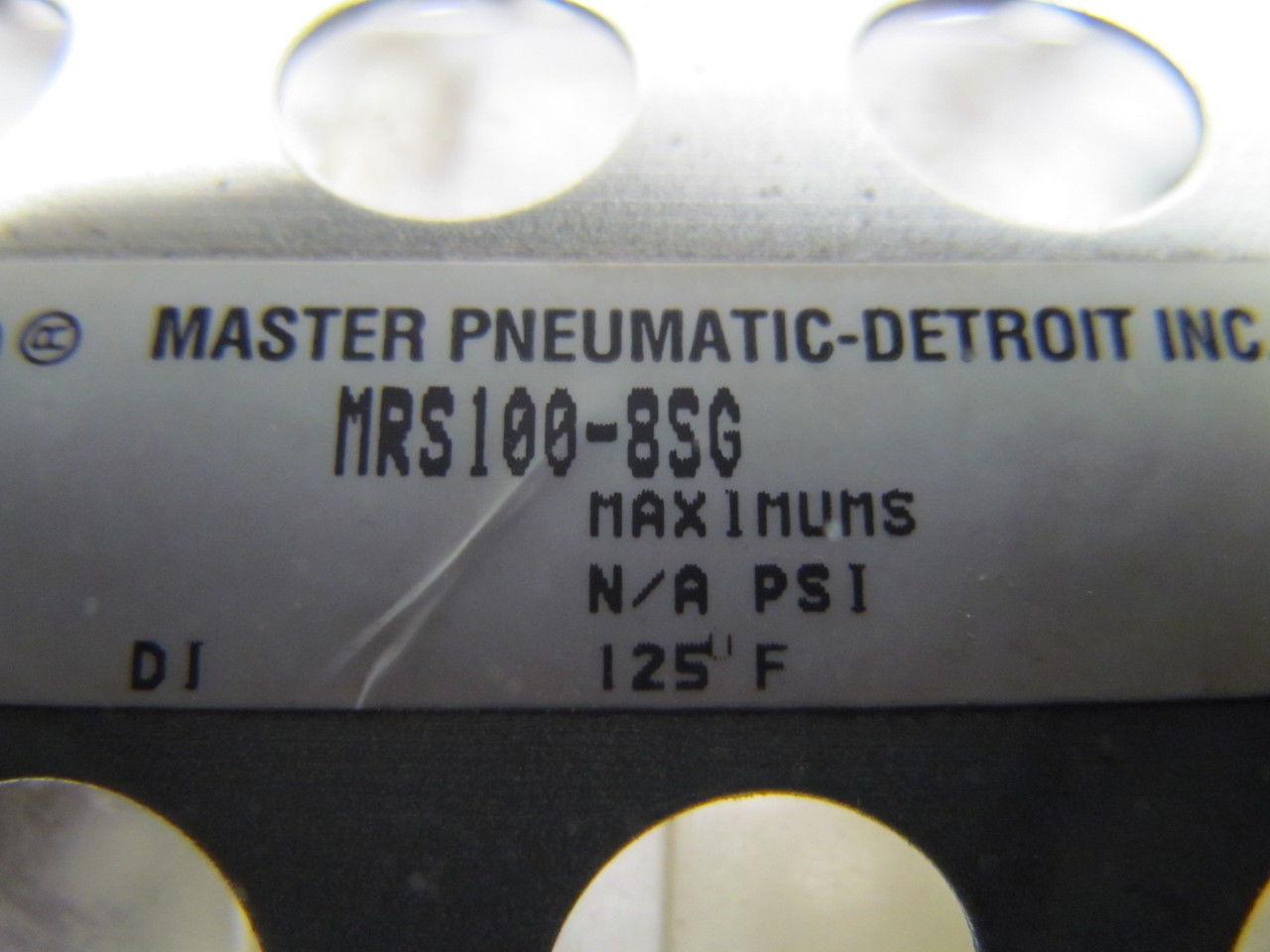 Master Pneumatic MRS100-8SG Silencer reclassifier 1" NPT port manual drain