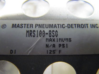 Master Pneumatic MRS100-8SG Silencer reclassifier 1" NPT port manual drain