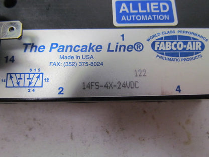 Fabco Air 14FS-4X-24VDC Directional control valve 1/4"NPT Micro DIN 4way 24VDC