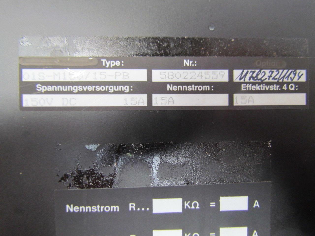 Siedel 01S-M150/15-PB Ferrocontrol servo drive card module 150VDC 15A