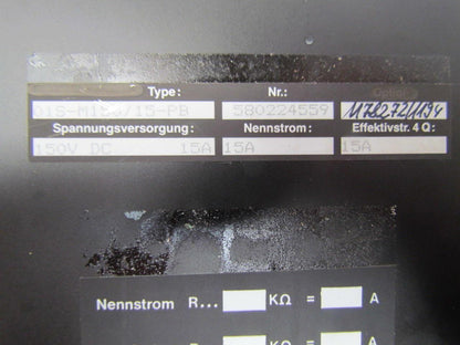 Siedel 01S-M150/15-PB Ferrocontrol servo drive card module 150VDC 15A