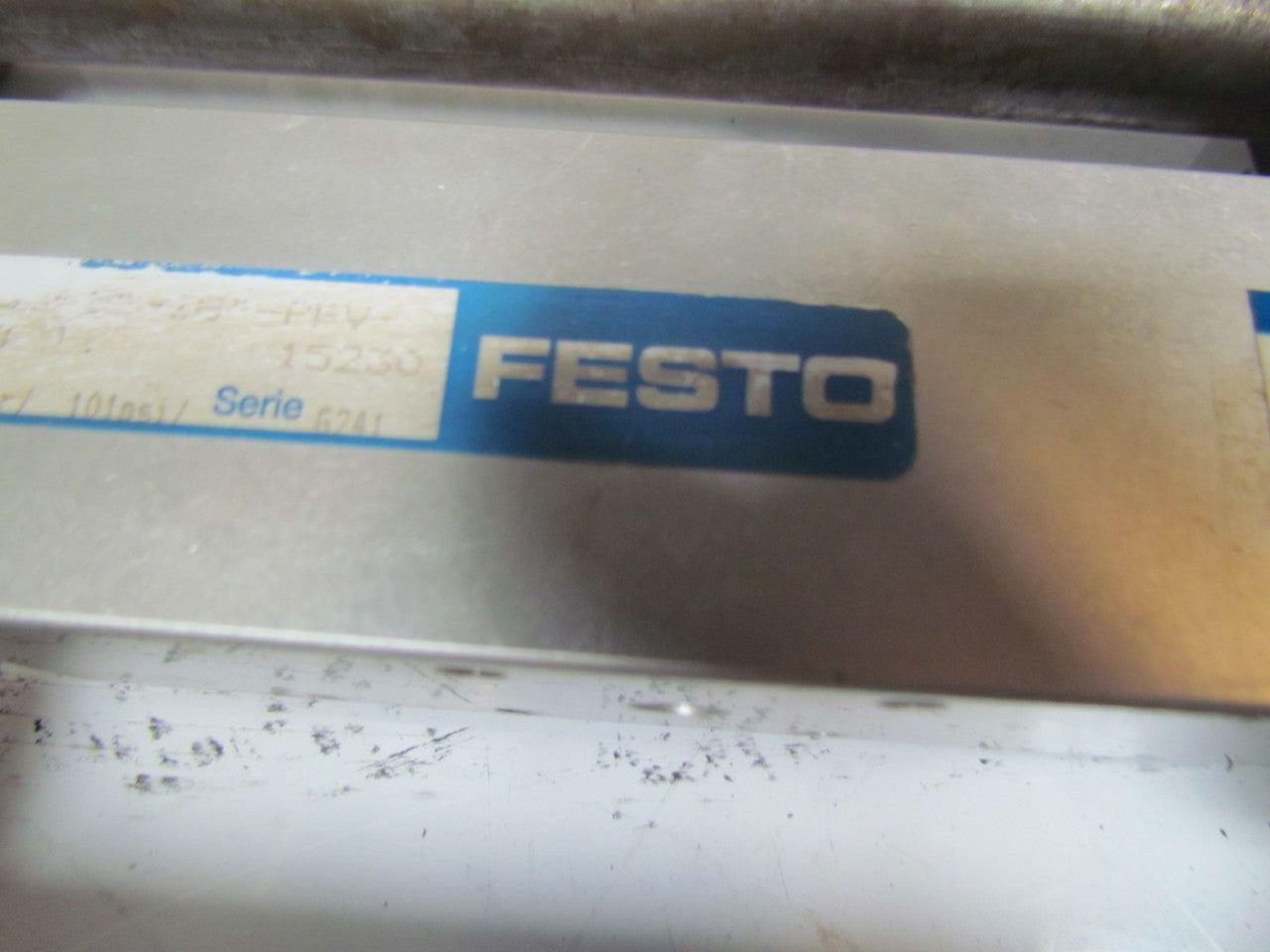 Festo linear stage w/magnetically coupled rodless cylinder w/1" rods