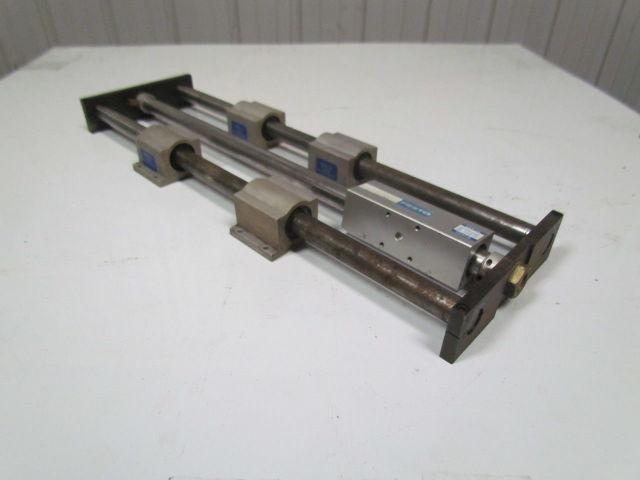 Festo linear stage w/magnetically coupled rodless cylinder w/1" rods