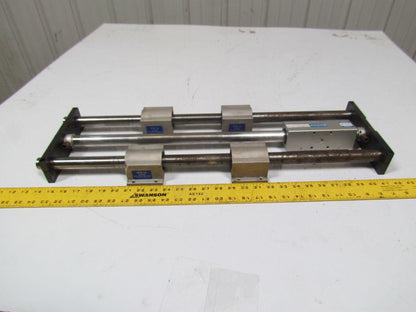 Festo linear stage w/magnetically coupled rodless cylinder w/1" rods