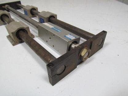 Festo linear stage w/magnetically coupled rodless cylinder w/1" rods