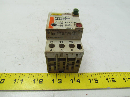 Sprecher & Schuh KTA3-25 Manual Motor Starter1.6-2.5A Tripp 3 pole