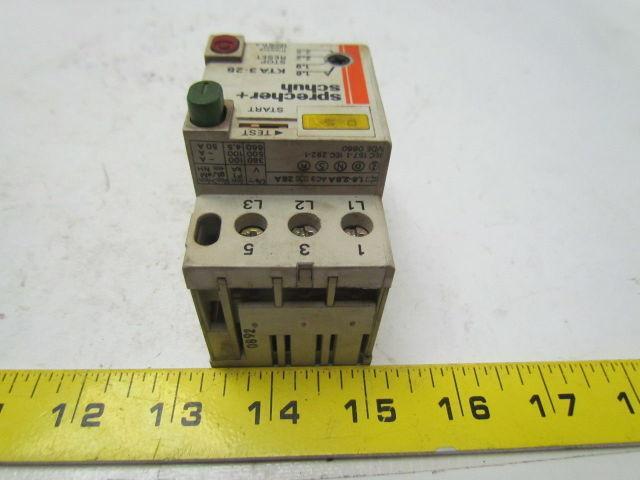 Sprecher & Schuh KTA3-25 Manual Motor Starter1.6-2.5A Tripp 3 pole