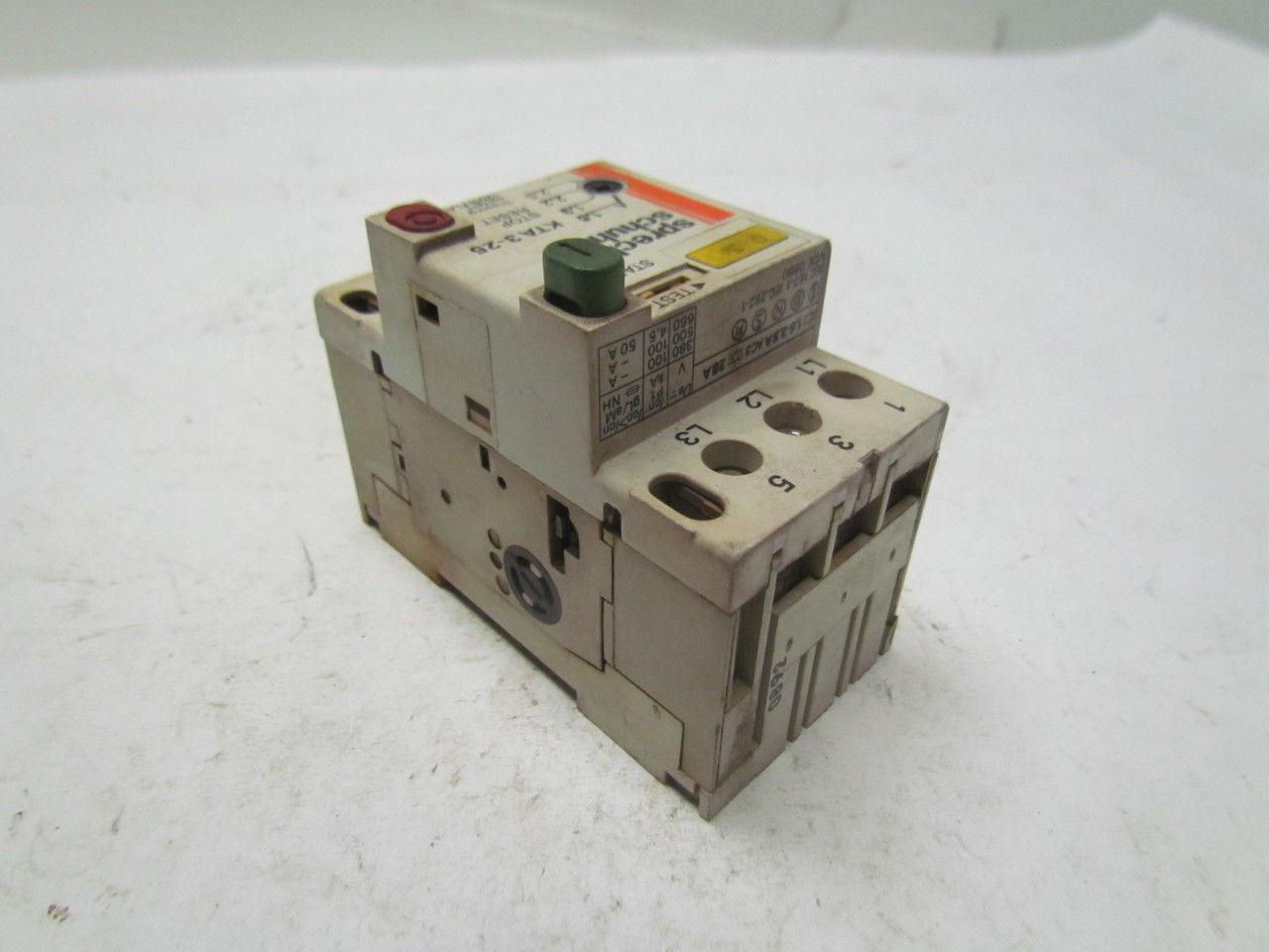Sprecher & Schuh KTA3-25 Manual Motor Starter1.6-2.5A Tripp 3 pole