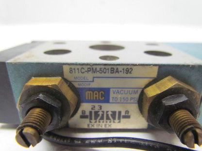 MAC 811C-PM-501BA-192 Pneumatic valve w/PME-501BAAA Solenoid 24DC