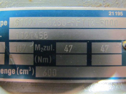 Stober S102VF-0280-PF112-3000 Right Angle Gear reducer w/pF112 Servo Motor