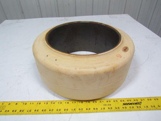 ITL 16-1/4"x7"x11-1/4" white smooth non-Marking press on forklift tire wheel