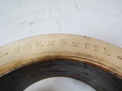 Mitl 16-1/4"x5"x11-1/4" Press on smooth nonmarking white rubber forklift tire