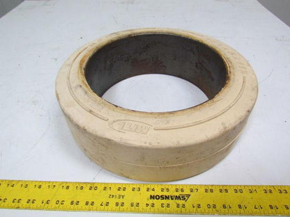 Mitl 16-1/4"x5"x11-1/4" Press on smooth nonmarking white rubber forklift tire