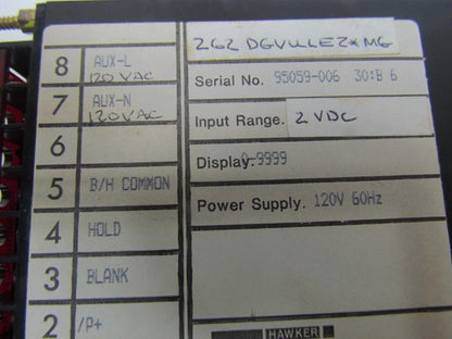 Crompton 2G2-DGVULEZ 262 Series LED digital indicator 4 digit 120V 2VDC input