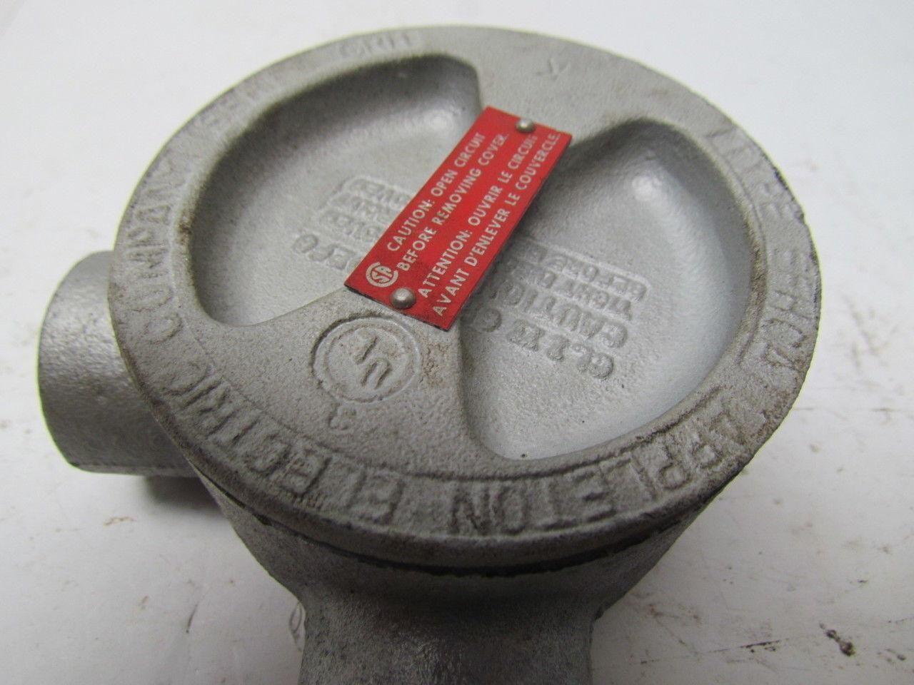 Appleton Electric GRH type EFHCA 1"npt hazloc conduit outlet box hub iron