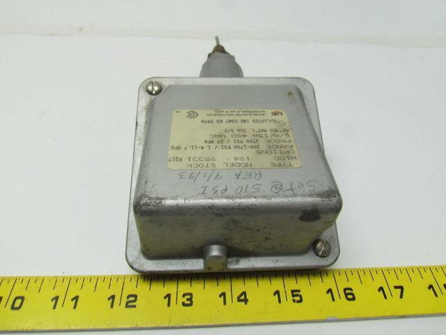 United Electric H100-194 Pneumatic pressure switch 200-1700psi range