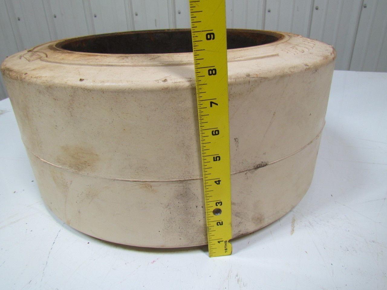 MITL MPC2 18"x8"x12-1/8" white smooth non-marking press on forklift tire wheel