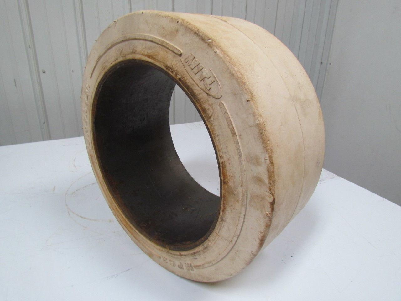 MITL MPC2 18"x8"x12-1/8" white smooth non-marking press on forklift tire wheel