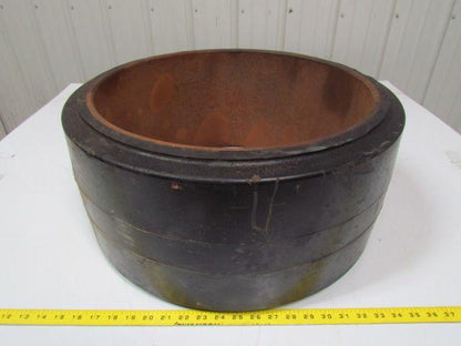 Cushothane 22"x10"x17-3/4" smooth black press on forklift tire wheel