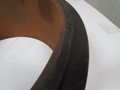 Cushothane 22"x10"x17-3/4" smooth black press on forklift tire wheel