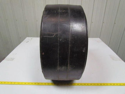 Cushothane 22"x10"x17-3/4" smooth black press on forklift tire wheel