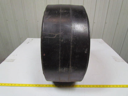 Cushothane 22"x10"x17-3/4" smooth black press on forklift tire wheel