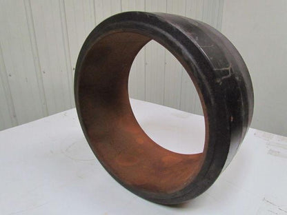 Cushothane 22"x10"x17-3/4" smooth black press on forklift tire wheel