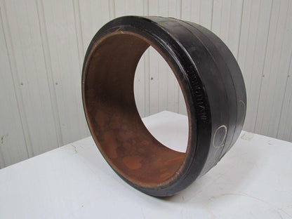 Cushothane 22"x10"x17-3/4" smooth black press on forklift tire wheel