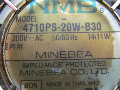 Minebea 4710PS-20W-B30 200VAC 50/60Hz 14/11W Okuma cooling fan