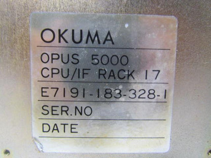 Okuma Opus 5000 CPU/IF Rack 17 E7191-183-328-1 Bare Chassis