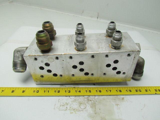 Continental Hyd Aluminum mainframe manifold 9-1/2"x3-1/2