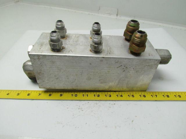 Continental Hyd Aluminum mainframe manifold 9-1/2"x3-1/2
