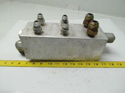 Continental Hyd Aluminum mainframe manifold 9-1/2"x3-1/2