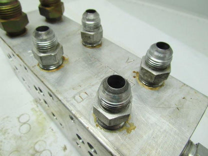 Continental Hyd Aluminum mainframe manifold 9-1/2"x3-1/2