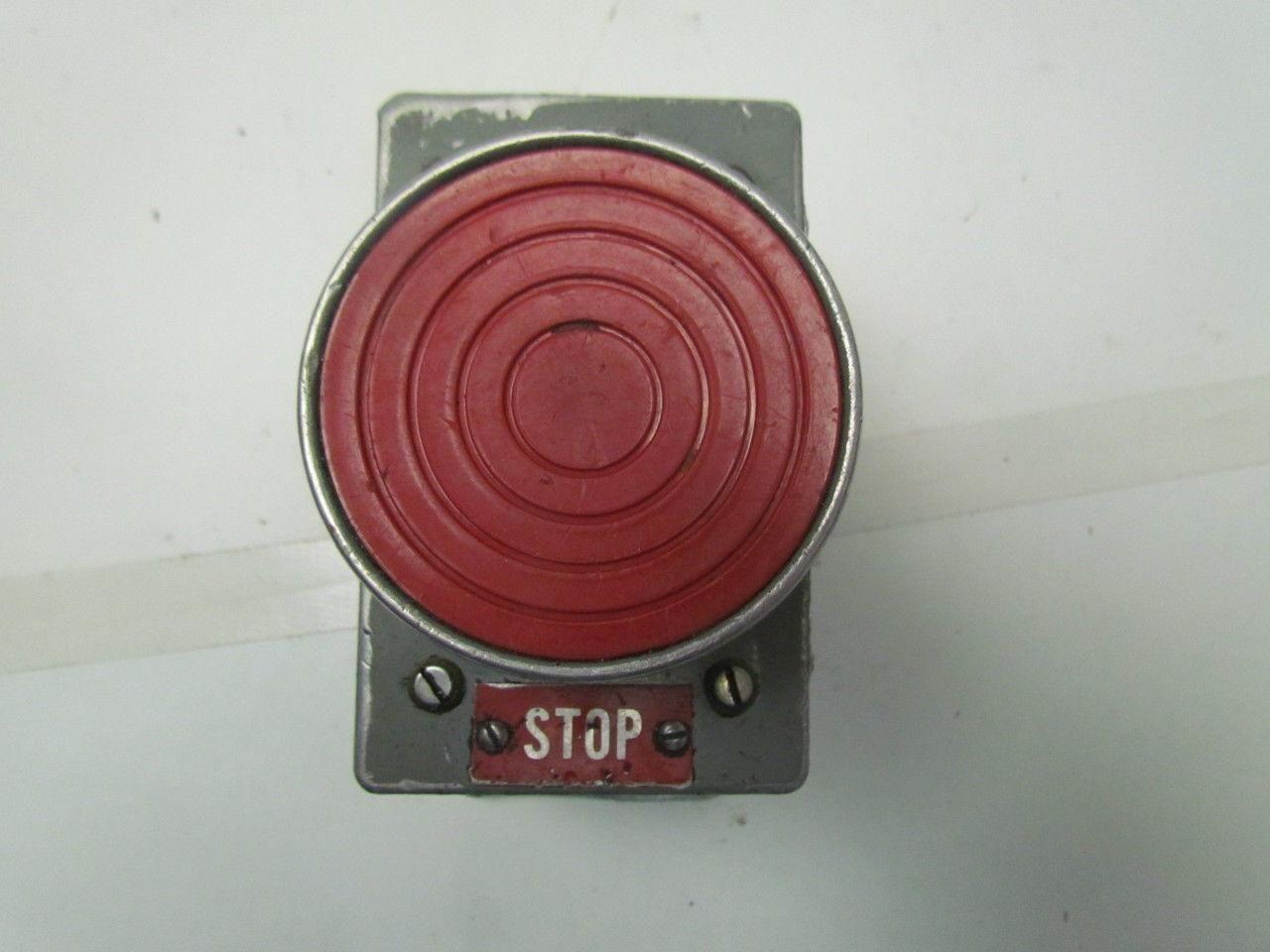Allen Bradley 800P-1S1AR Ser C Stop switch type 13 600V Max