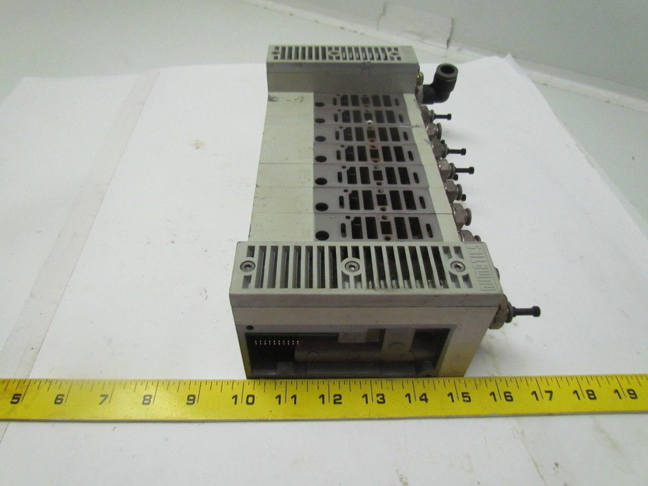 Numatics 006-195D Double Z Board manifold w/end blocks 8 boards