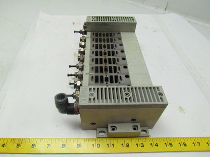 Numatics 006-195D Double Z Board manifold w/end blocks 8 boards