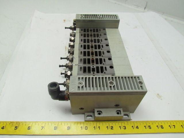 Numatics 006-195D Double Z Board manifold w/end blocks 8 boards